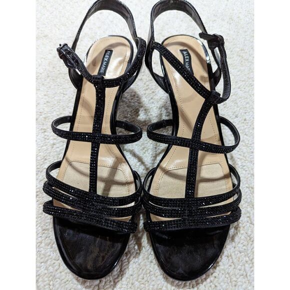 Alex Marie Women's Black Sparkly Heels Size 10 - Picture 2 of 4